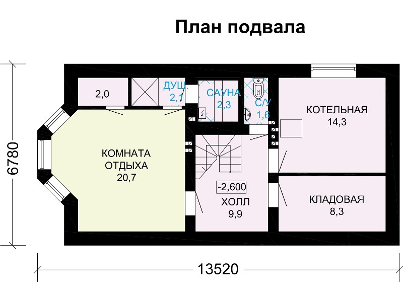 План подвала частного дома