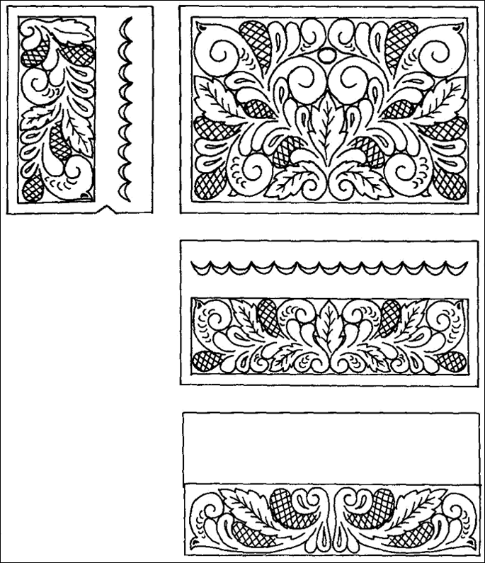Эскизы для резьбы по дереву шкатулки