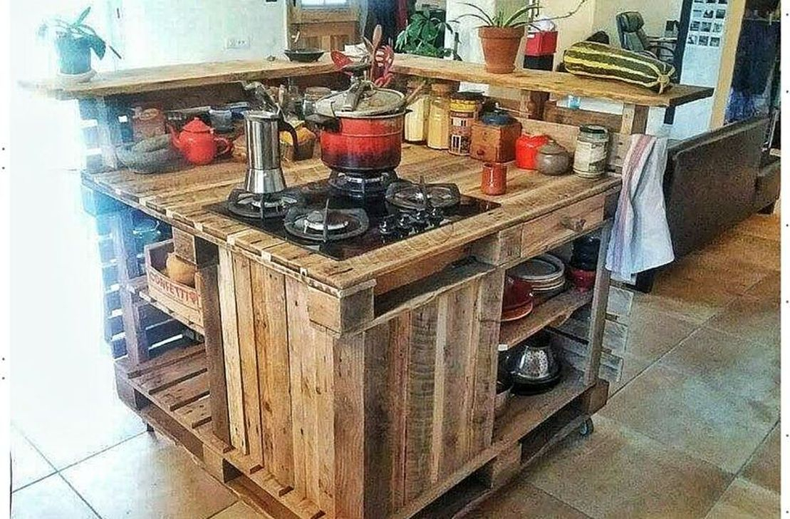 мебель из паллет на кухню