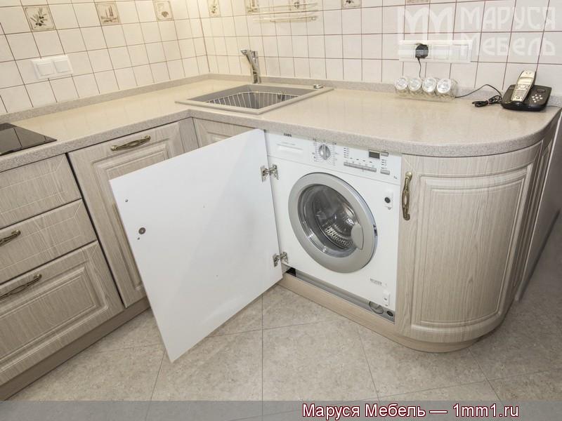 Кухонный гарнитур угловой со стиральной машиной для маленькой кухни