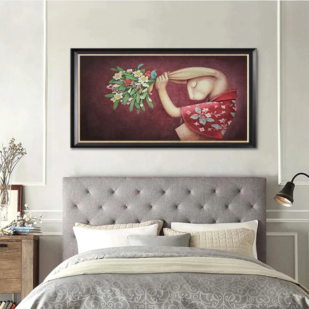 Картина над кроватью в спальне фото в современном