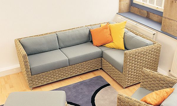 Rattan corner sofa
