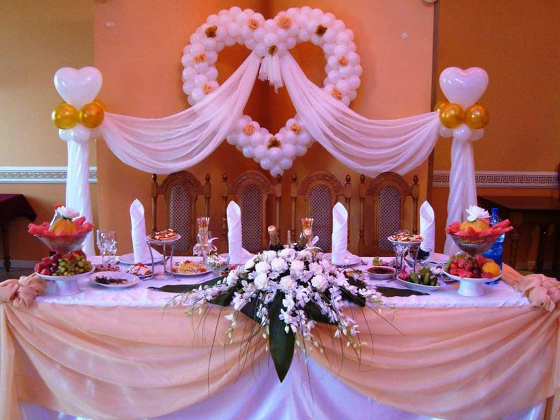 Оформление свадебного зала своими руками для свадьбы фото