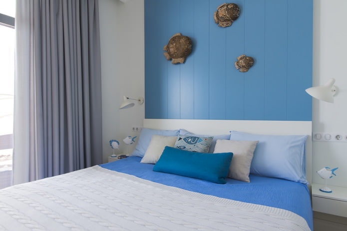 маленькая спальня в морском стиле