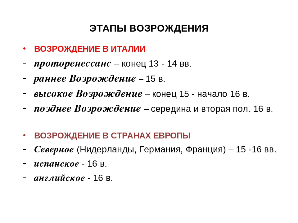 Периоды развития культуры. Этапы развития эпохи Возрождения. Периоды развития культуры Возрождения. Перечислить основные этапы эпохи Возрождения. Назовите этапы развития Ренессанса.