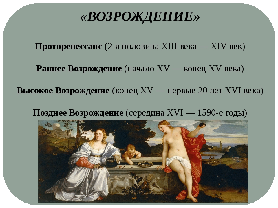 Начало возрождения. Позднее Возрождение (1530-1580 годы). Раннее высокое и позднее Возрождение. Начало эпохи Возрождения. Поздний Ренессанс.