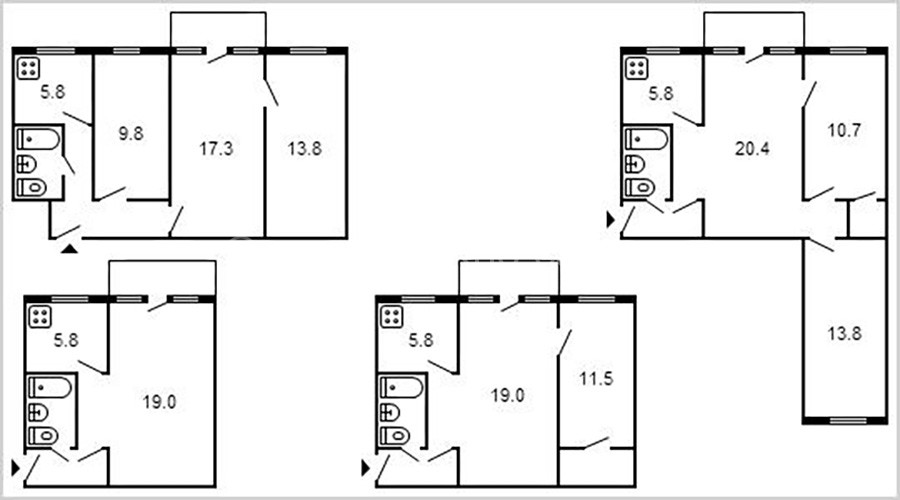 Схема квартир в хрущевках