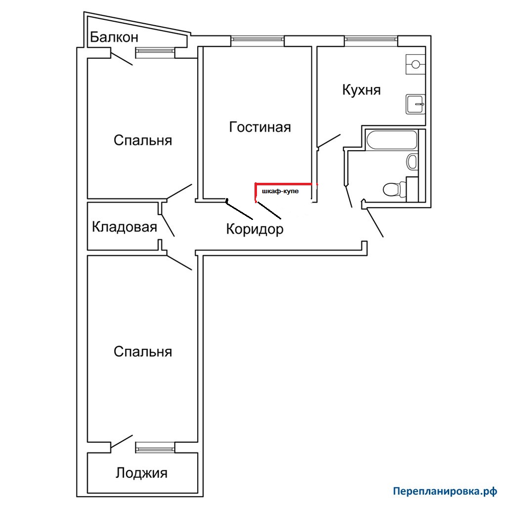 Планировка трехкомнатной квартиры в панельном доме 5 этажей