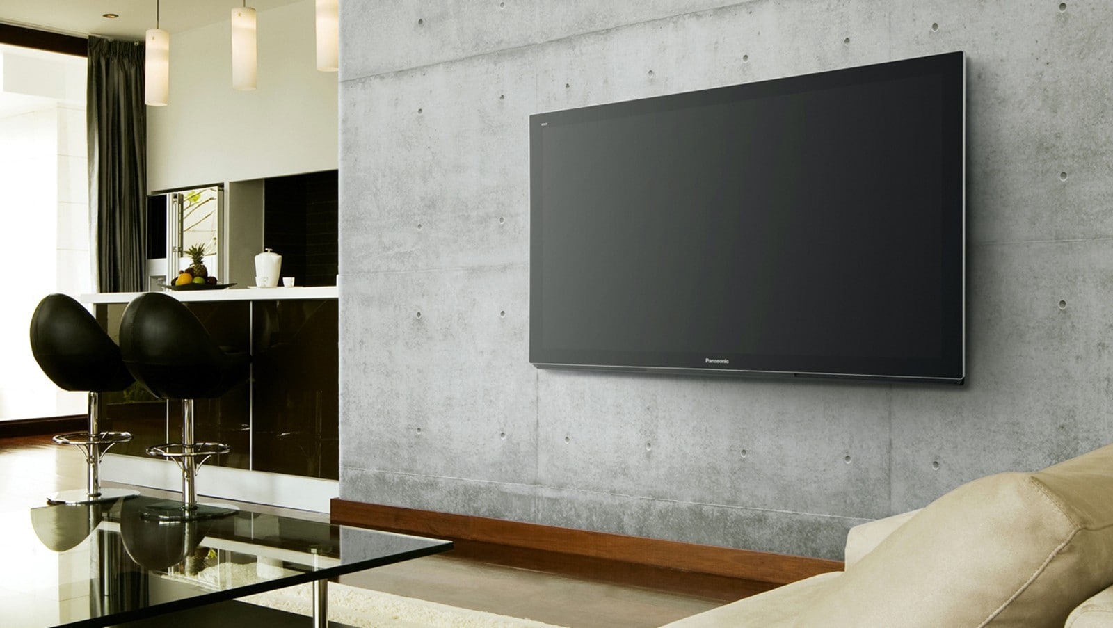 На каком уровне повесить телевизор на стену в зал от пола