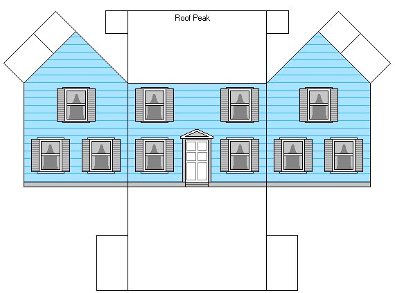 Схема дома из бумаги вырезать и склеить