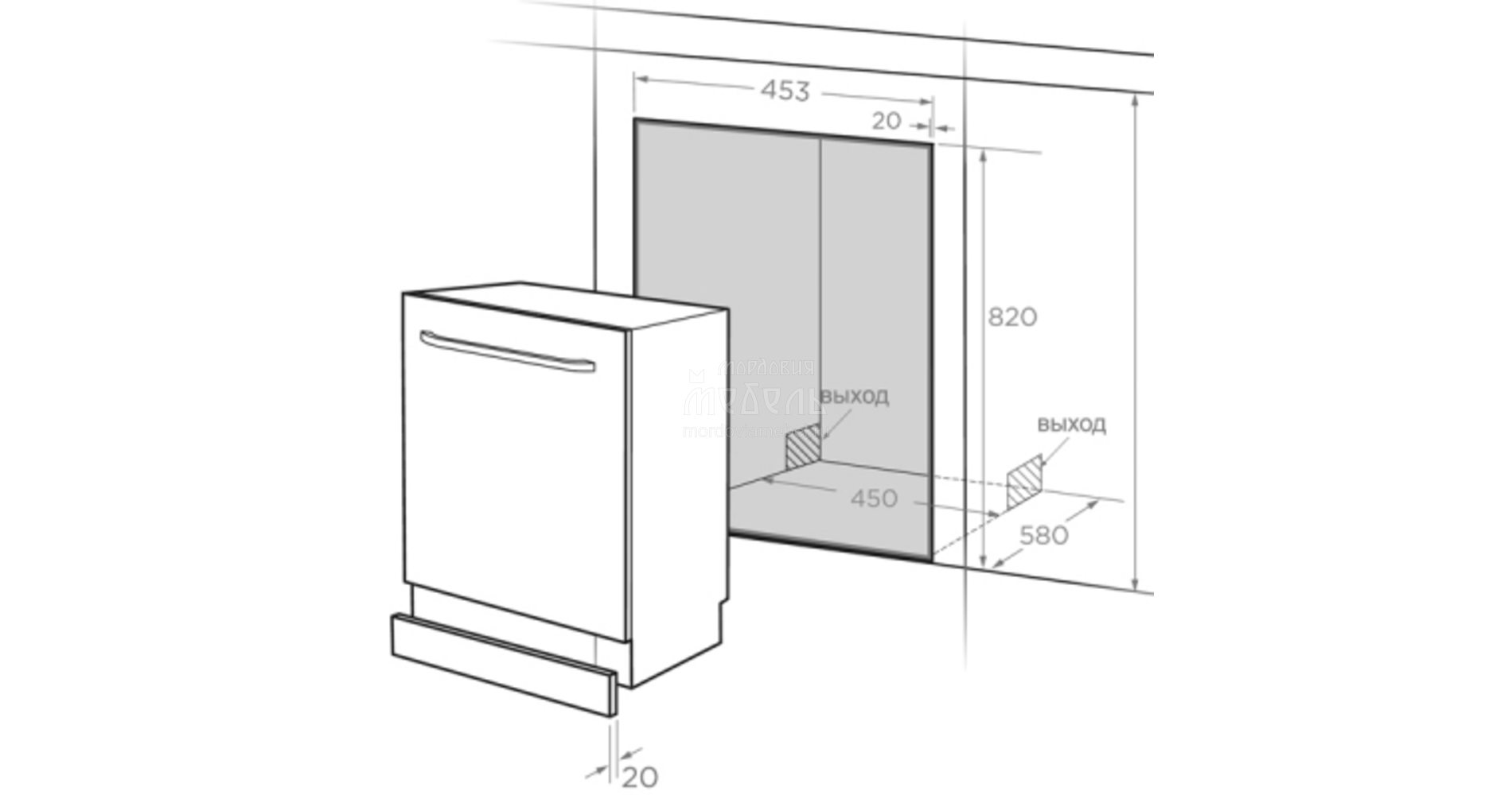 Встраиваемая посудомоечная машина Midea mid45s510