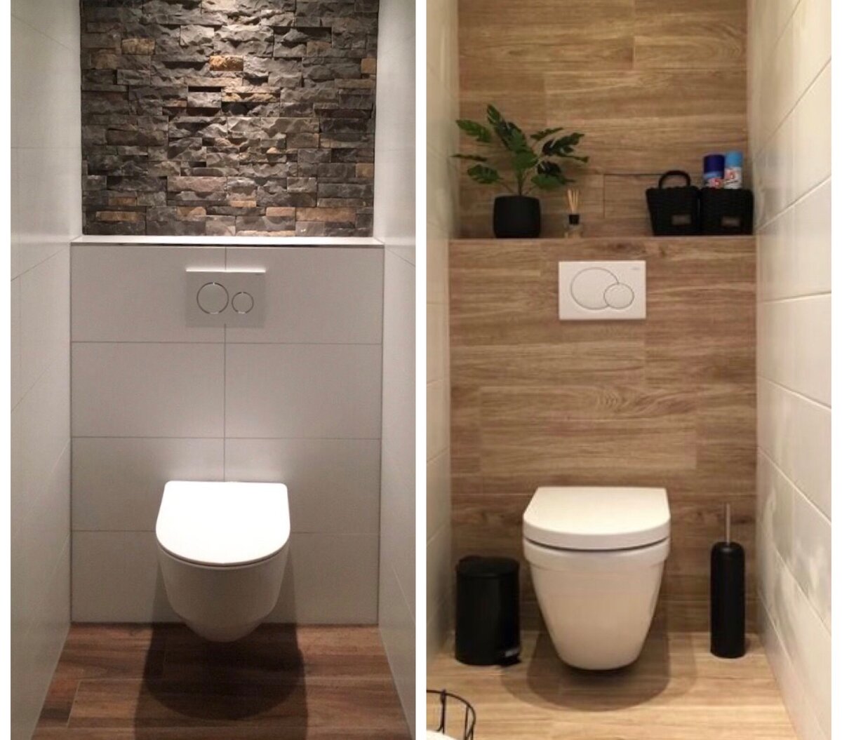 туалет с инсталляцией дизайн с плиткой