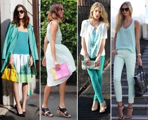 Как выглядит мятный цвет в одежде