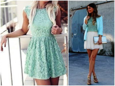 Мятный цвет в одежде