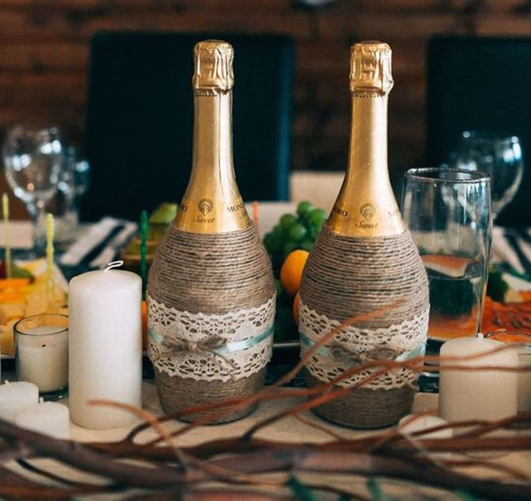 Шампанское в стилях «рустик» и «natural» 