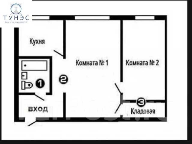 План хрущевки 2 комнаты