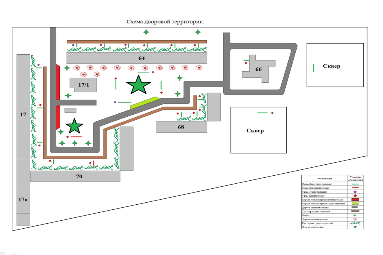 Схема дворовой территории