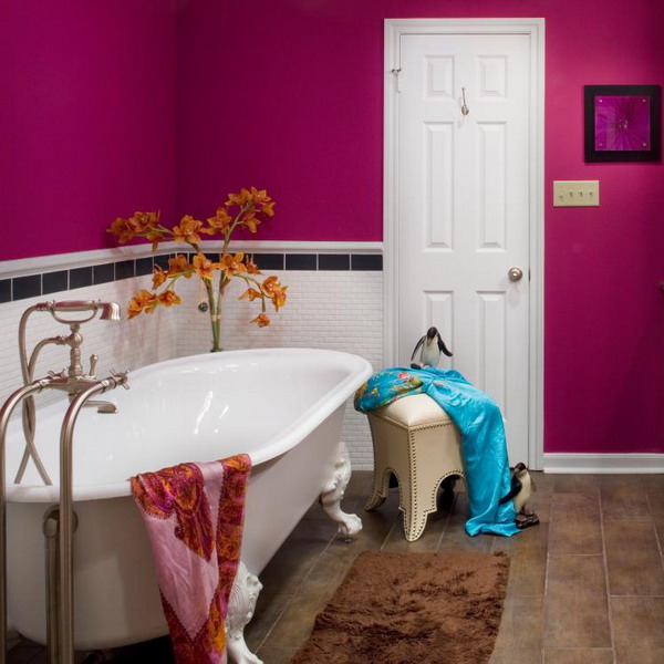 Какой краской можно покрасить в ванной. Ванная покрашенная краской. Латексная краска для стен в ванной. Крашеные стены в ванной. Крашеная ванная комната.