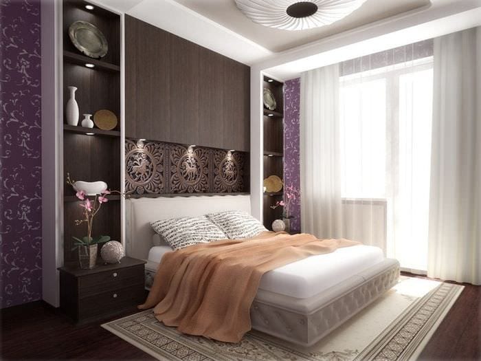 роскошная спальня в строгом стиле