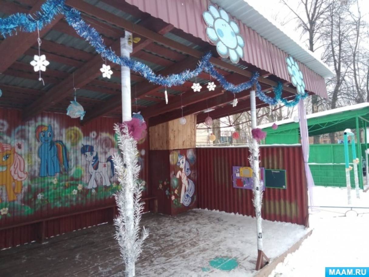 Как Украсить Веранду В Детском Саду На Новый Год фото 13