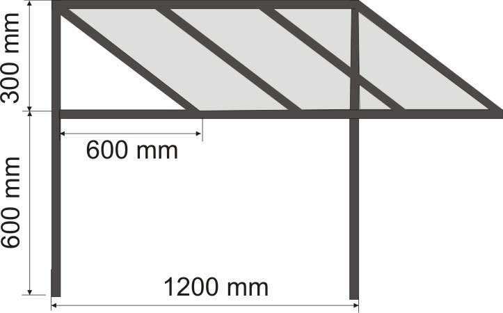 Конструкция козырька над входом чертежи