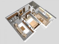 Пример расстановки мебели для 2-х комнатной квартиры дома№45